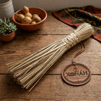 Mesbal qaaq (Escobita de Mano o Sacudidor) Artesanal de Palma Natural | Decoración de Interiores y Artesanía Maya Poqomchí de Guatemala 🇬🇹