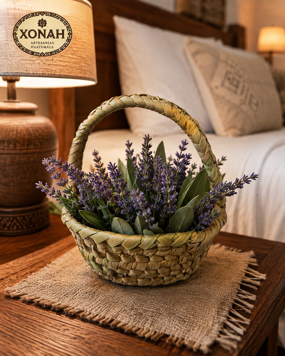 Mini Canasta con Asa Artesanal de Palma Tejida a Mano(Chiquiwit) (Chakach) – | Decoración de Interiores y Usos Múltiples | Artesanía Maya Poqomchí de Guatemala 🇬🇹