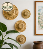 Mini Sombrero de Palma Tejido a Mano | Decoración Artesanal Maya Poqomchí de Guatemala 🇬🇹